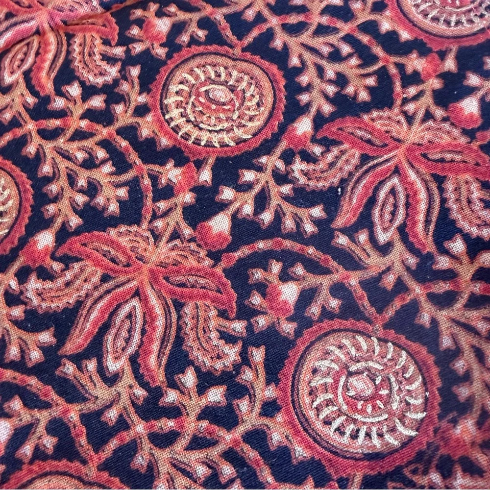 Crate & Barrel Boho Cotton Dinner Napkins Set of 18 Rajasthani 21x21